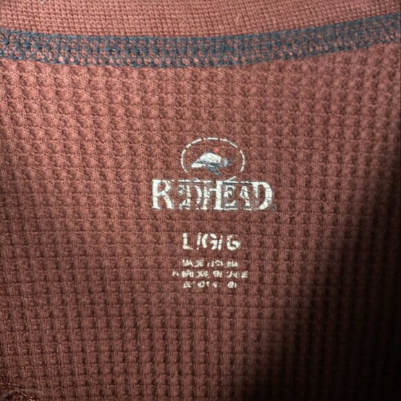 RedHead Waffle Knit Thermal Shirt Men's‎ Large Pullover Adults L - Picture 5 of 8
